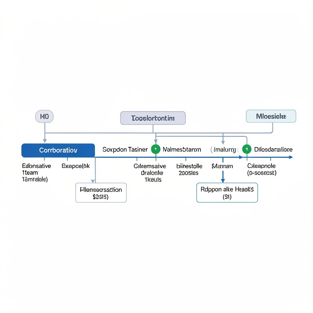 Collaborative planning timeline showing team coordination and milestone tracking